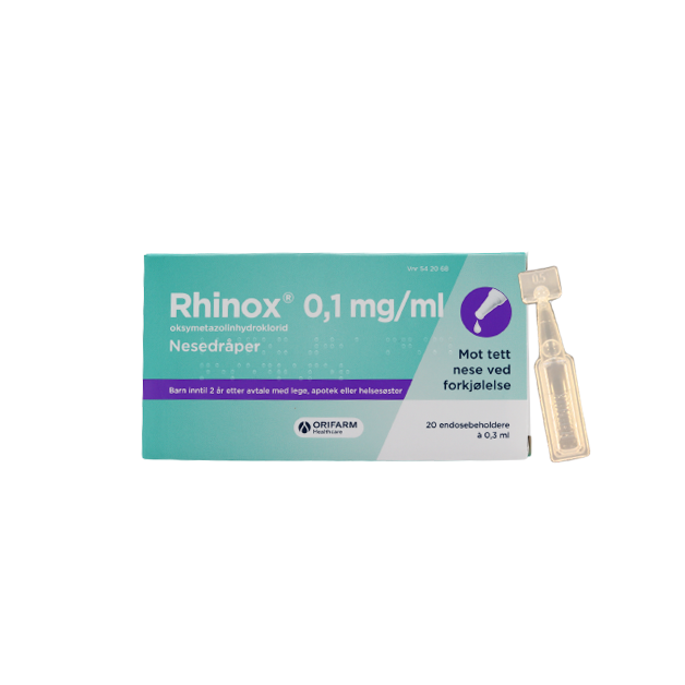 Rhinox 0,1 Nesedråper + pipet