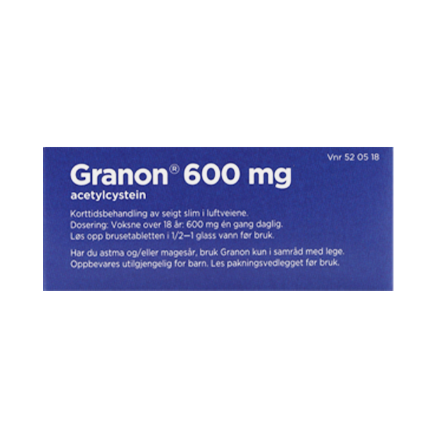 Granon 600 Mg Back